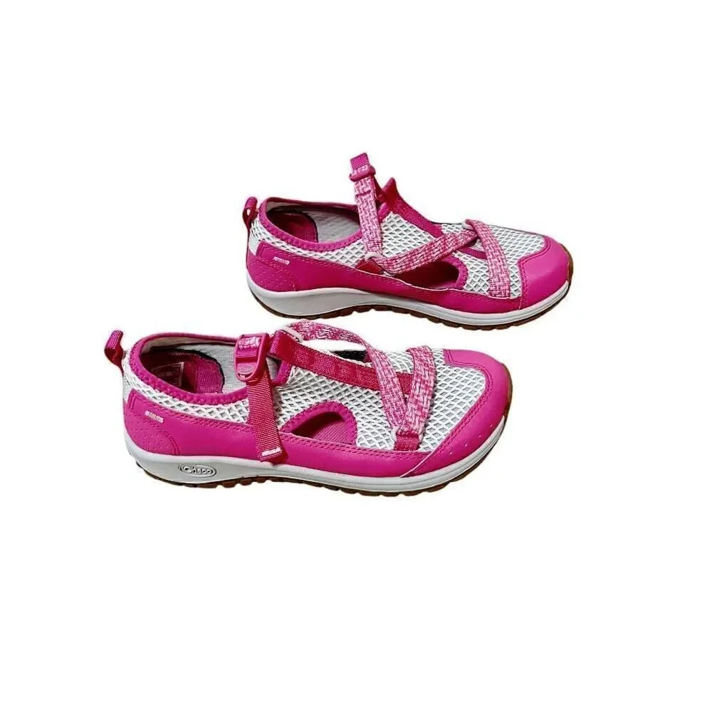 Chaco Kids Pink and White Water Shoes